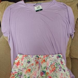 Michelle Mae Tee And Shorts Set Size 2x New With Tags